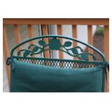 Metal Patio Dining Set with Umbrella and 4 Chairs