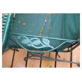 Metal Patio Dining Set with Umbrella and 4 Chairs