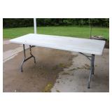 Folding Utility Table with Metal Legs