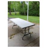 Folding Utility Table with Metal Legs