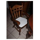 Solid Wood Dining Table with 5 Chairs and Extra Leaf