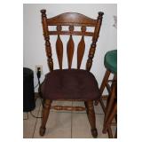 Solid Wood Dining Table with 5 Chairs and Extra Leaf