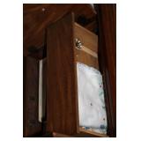 Solid Wood China Cabinet with Glass Doors and Adjustable Shelves