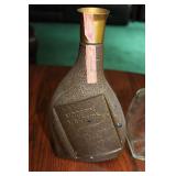 Set of 3 Vintage Glass and Ceramic Liquor Decanters