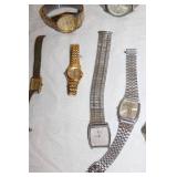 Collection of 16 Vintage and Modern Watches with Various Straps