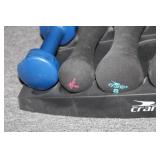 Set of 5 Crane Neoprene Dumbbells with Stand