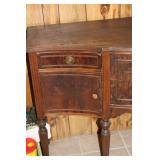Antique Wooden Sideboard with Storage Drawers and Cabinets