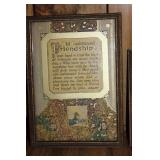 Collection of Vintage Framed Photographs and Poetry Art