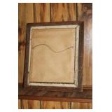 Vintage Framed Portrait of Woman with Yellow Roses