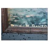 Framed Peter R. Baker Landscape Oil Painting