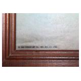 Vintage 1965 Peter Hayward Landscape Painting with Original Frame