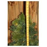 Small Artificial Pre-Lit Christmas Tree in Gold Planter