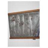 Vintage Metal and Wood Mandoline Slicer with Adjustable Blades