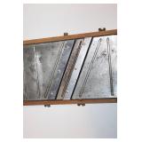 Vintage Metal and Wood Mandoline Slicer with Adjustable Blades