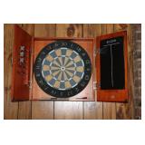 Wooden Dartboard Set with Scoreboard and Darts