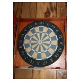 Wooden Dartboard Set with Scoreboard and Darts