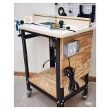 Rolling Router Table with Rockler Fence and Porter Cable Router
