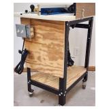 Rolling Router Table with Rockler Fence and Porter Cable Router