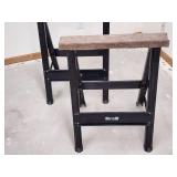 (2) Metal Portable Folding Saw Horses