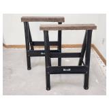 (2) Metal Portable Folding Saw Horses
