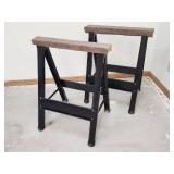 (2) Metal Portable Folding Saw Horses