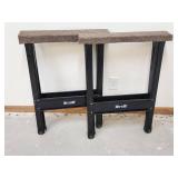 (2) Metal Portable Folding Saw Horses