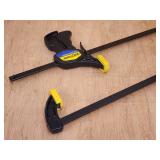 Set of Woodworking Quick-Grip Clamps