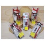 (5) Assorted Porter Cable Router Bits