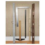 Assorted Carpenters Levels and Measuring Accessories