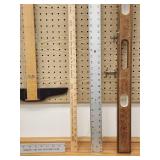 Assorted Carpenters Levels and Measuring Accessories