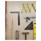 Assorted Carpenters Levels and Measuring Accessories