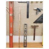 Assorted Carpenters Levels and Measuring Accessories