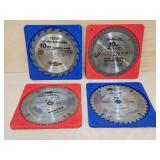 4 Assorted 10 inch Woodworking Saw Blades