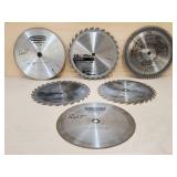 6 Assorted 10 inch Woodworking Saw Blades