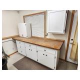 (3) Pc Garage Workbench and Upper Cabinets
