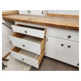 (3) Pc Garage Workbench and Upper Cabinets