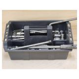 Large Assortment of Assorted Size Ratchets, Sockets and Tools
