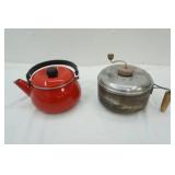 Teapot & Vintage Popcorn Popper