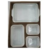 Vintage Homestead refrigerator Crock Set