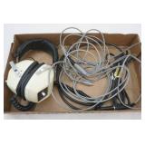 Headphones and Cord Lot