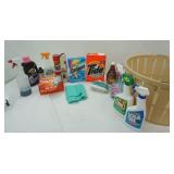 Bathroom & Laundry Cleaning Supplies w/basket