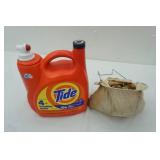 Tide (2/3 Full) & Clothespins & Basket
