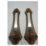 Northshore Wood Products Mirrored Candle Holders (2ct)
