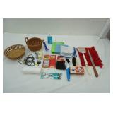 Variety Lot: Serrated Knife, Small Garbage Bags, Microfiber Cloths and More