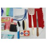 Variety Lot: Serrated Knife, Small Garbage Bags, Microfiber Cloths and More