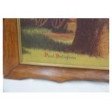 Paul Detlefsen Vintage Framed Painting "Horse And Buggy Days" 1968
