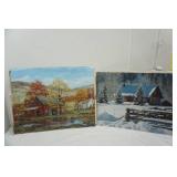 Cabin Puzzle Lot (2ct) already put together!