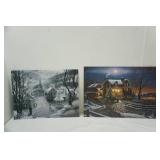 Winter Scene Puzzle Lot (2ct) already put together!