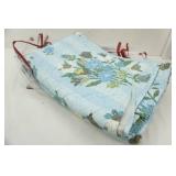 Vintage Blue Floral Bedspread