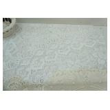 Beautiful Oval Lace Floral Tablecloth